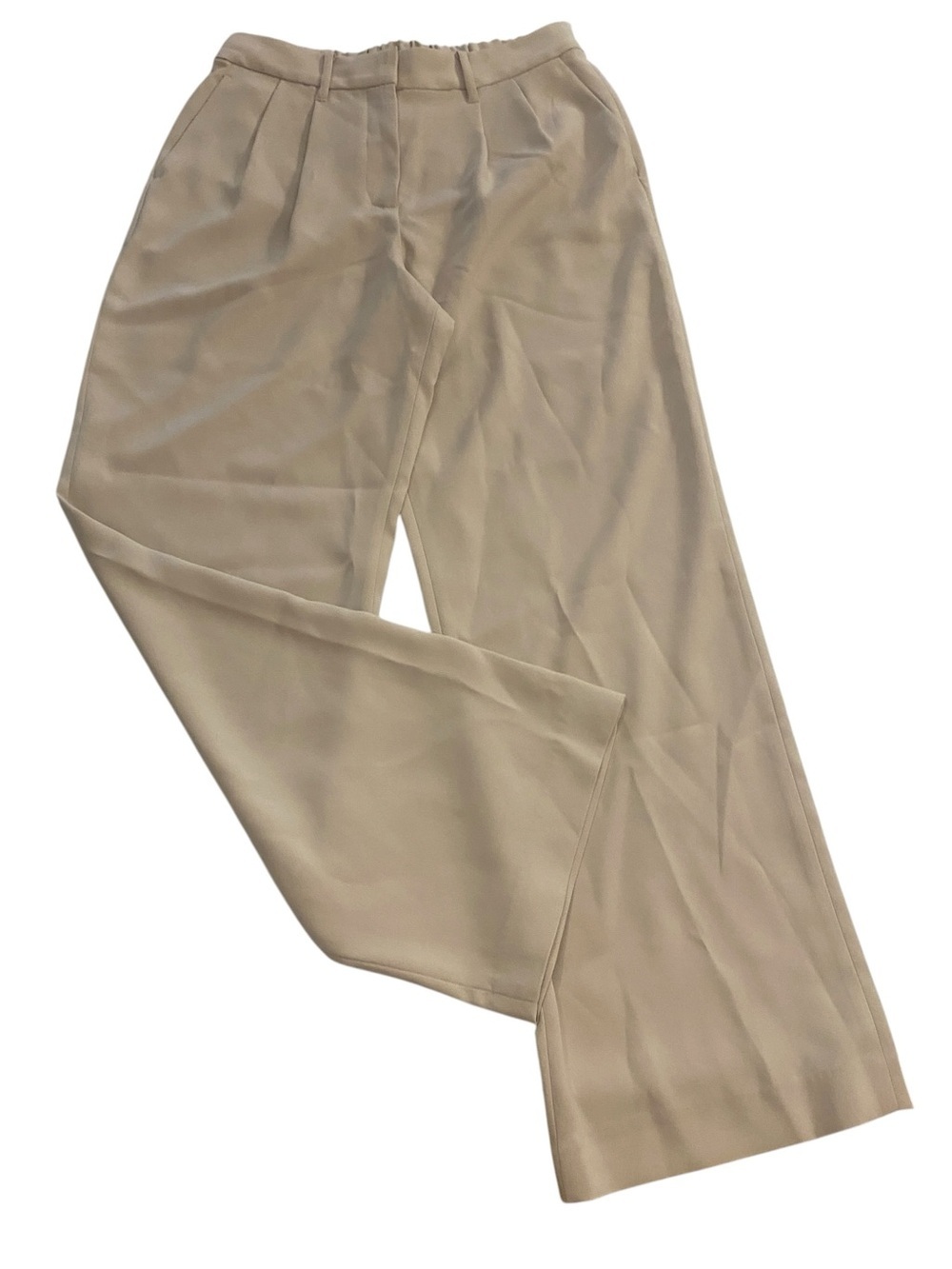 Quince Women’s Cream Wide Leg Pleated Pants New size 10